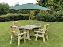Churnet Valley Ergo 4 Seat Table Set - 4 X Chairs 9 Churnet Valley Ergo 4 Seat Table Set - 4 X Chairs -Garden Furniture Store 46797 2541