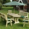 Churnet Valley Ergo 8 Seat Table Set - 2 X Chairs & 2 X 3-Seater Benches -Garden Furniture Store 46800 2526