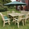 Churnet Valley Ergo 8 Seater Square Set - 4 X Chairs & 2 X Benches -Garden Furniture Store 46804 2514