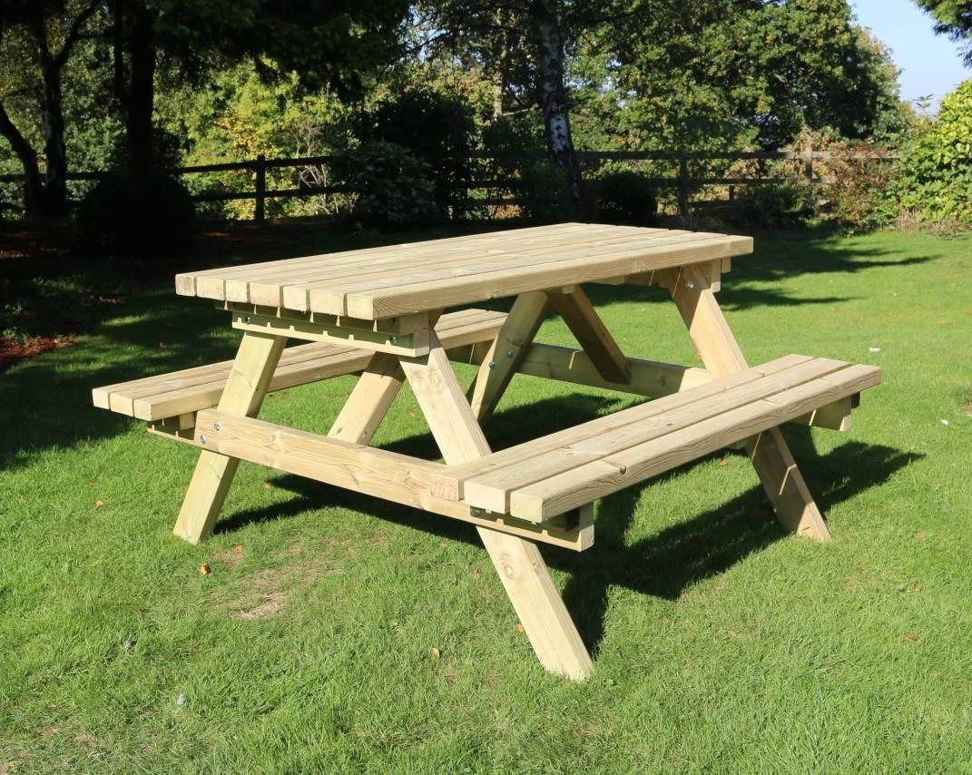 Churnet Valley Deluxe Picnic Table 1.8m 3 Churnet Valley Deluxe Picnic Table 1.8m