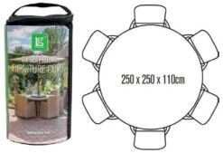 LG Outdoor DXCOV02 Deluxe Cover For 6 Seat Round Dining - Up To 150cm Table -Garden Furniture Store 46927 2318