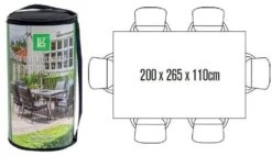 LG Outdoor DXCOV03 Deluxe Cover For 6 Seat Rectangular Dining Set - 110 X 170cm Table -Garden Furniture Store 46928 2315