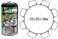 LG Outdoor DXCOV04 Deluxe Cover For 8 Seat Round Dining Set - Up To 180cm Table -Garden Furniture Store 46929 2312