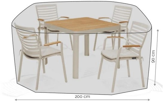 Lifestyle Garden 4 Seater Dining Set Cover 4 Lifestyle Garden 4 Seater Dining Set Cover - Image 2