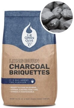 Green Olive Long Burn Charcoal Briquettes 4kg