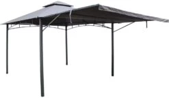 Royalcraft Algarve Gazebo 3.3m X 3.3m With 2.1m Awning - Grey